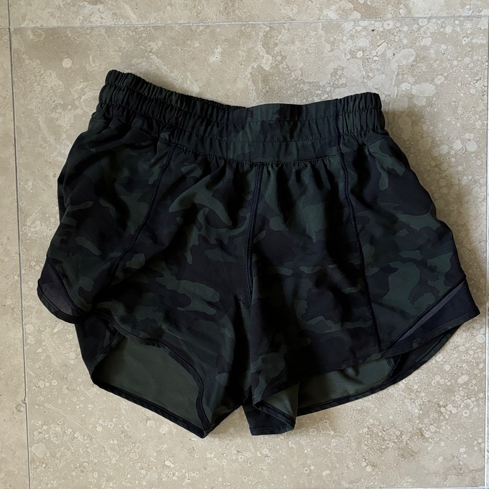lululemon athletica Black Camo Athletic Shorts